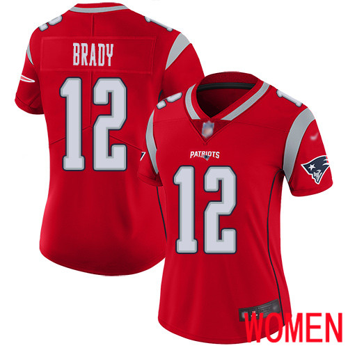 New England Patriots Football #12 Inverted Legend Limited Red Women Tom Brady NFL Jersey->women nfl jersey->Women Jersey